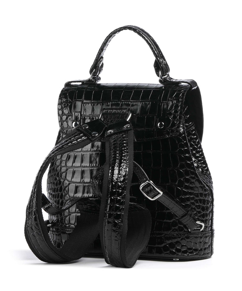 Vivienne Westwood Max Embossed Croc Small Backpack black