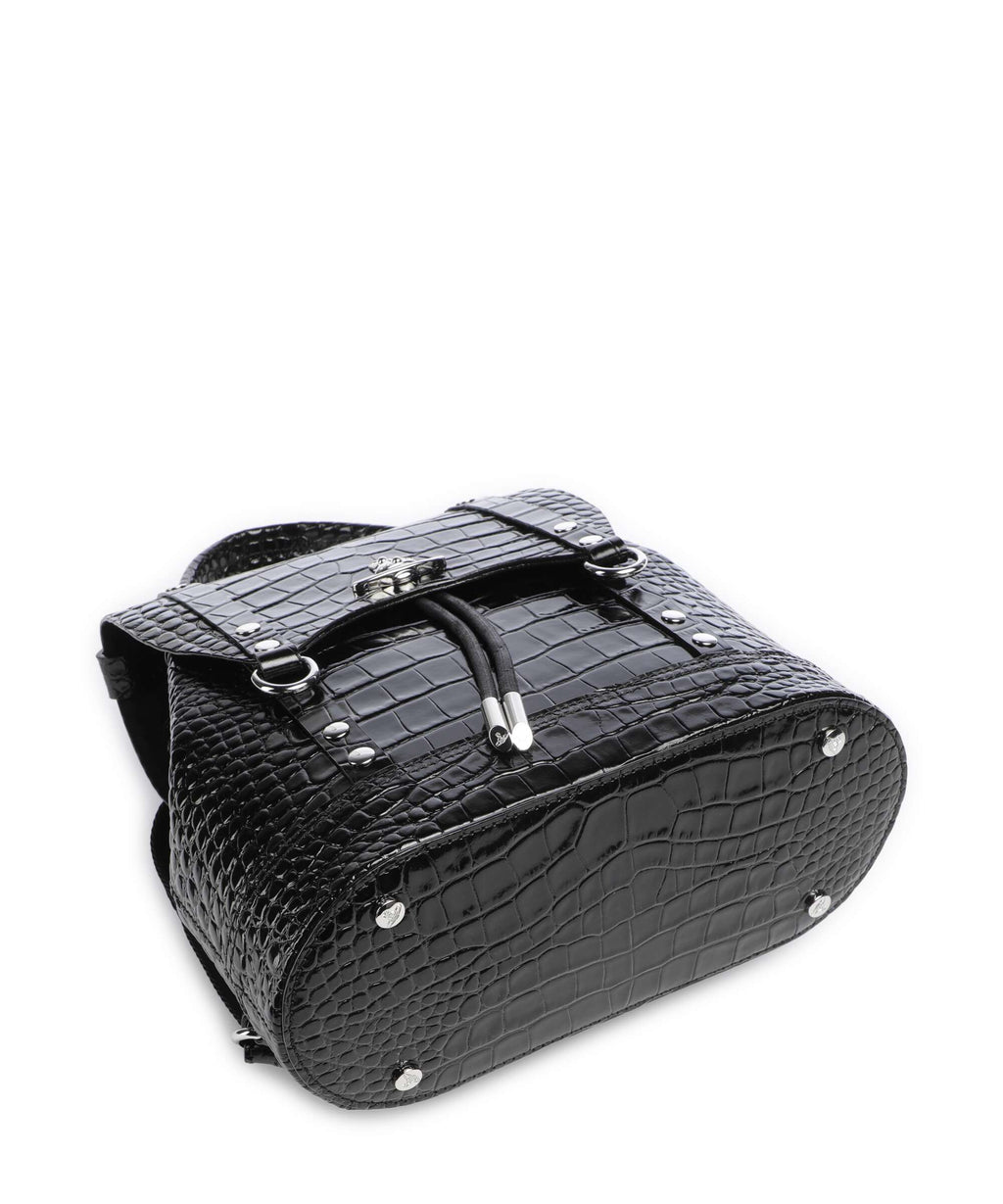 Vivienne Westwood Max Embossed Croc Small Backpack black