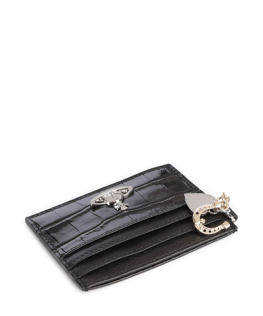 Vivienne Westwood Embossed Croc Credit card holder black