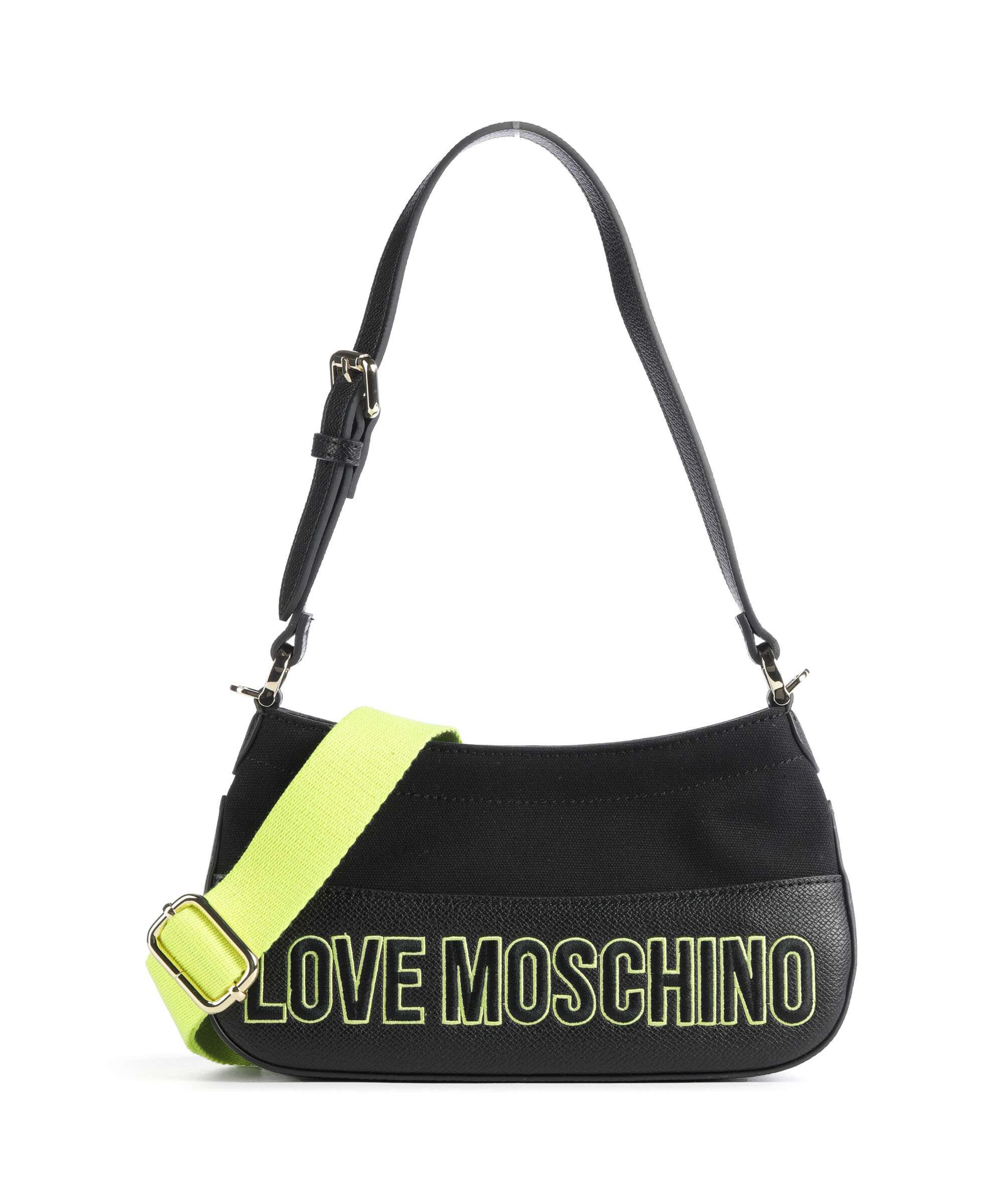 Love Moschino Free Time Shoulder bag nero/lime