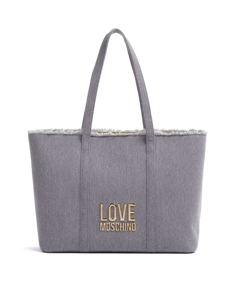 Love Moschino Denim Icon Tote bag light blue