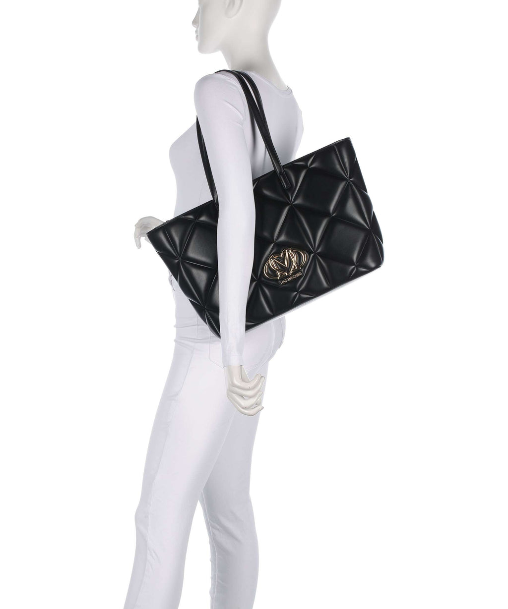 Love Moschino Embossed Q Tote bag black