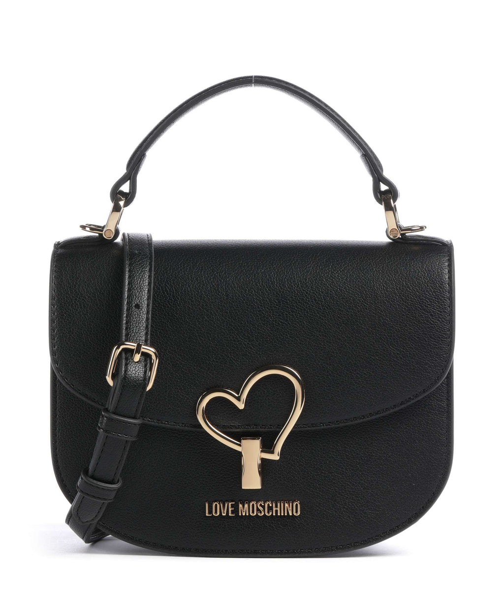 Love Moschino Heart Turnlock Handbag black