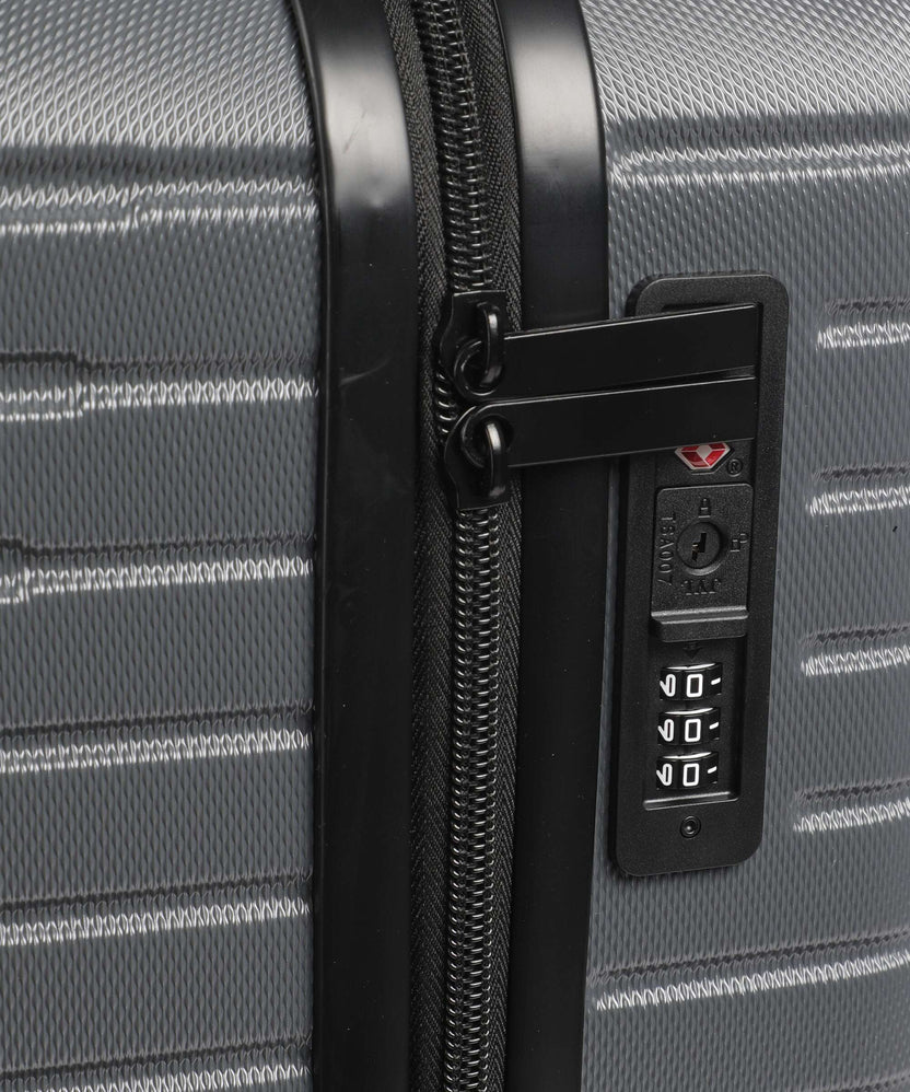 Valentino Bags Mercury Spinner (4 wheels) gunmetal