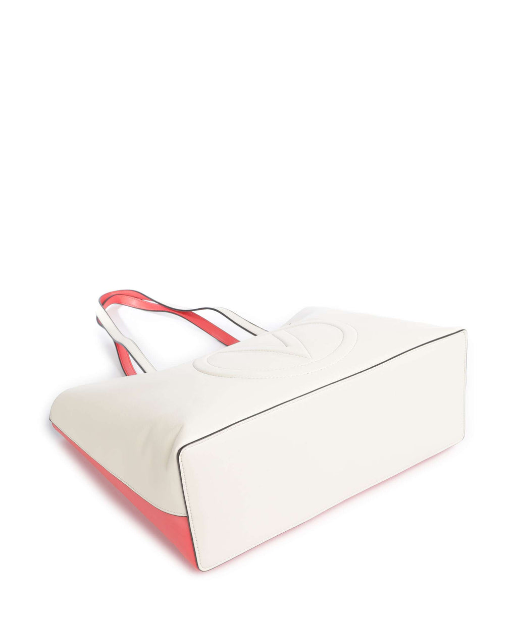Valentino Bags Selena Re Tote bag ecru/corallo
