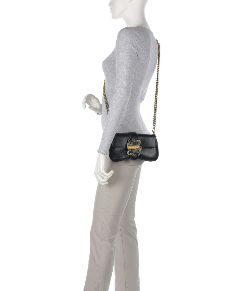 Just Cavalli Iconic Snakes Crossbody bag black