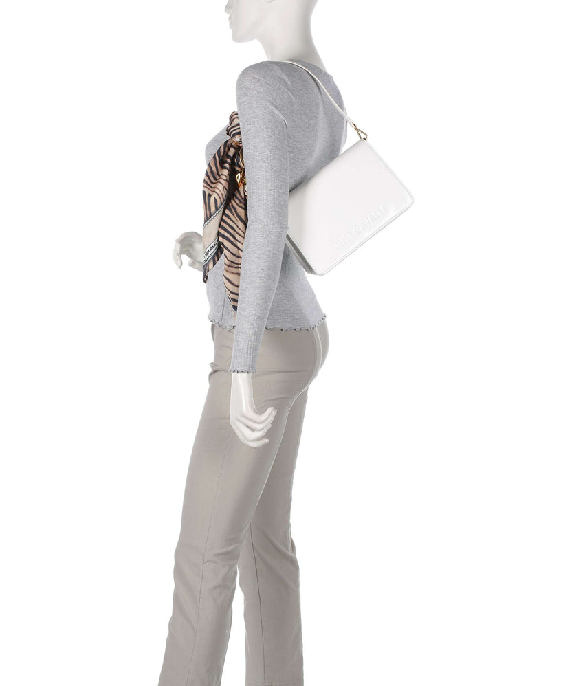 Just Cavalli Chain Foulard Shoulder bag white