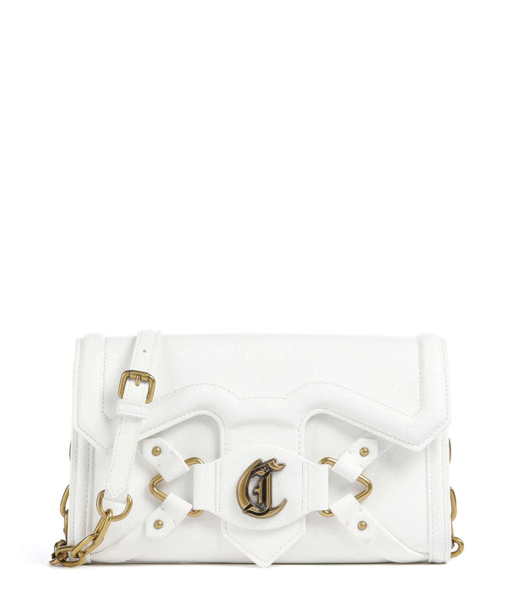 Just Cavalli Crossed Laces Crossbody bag white