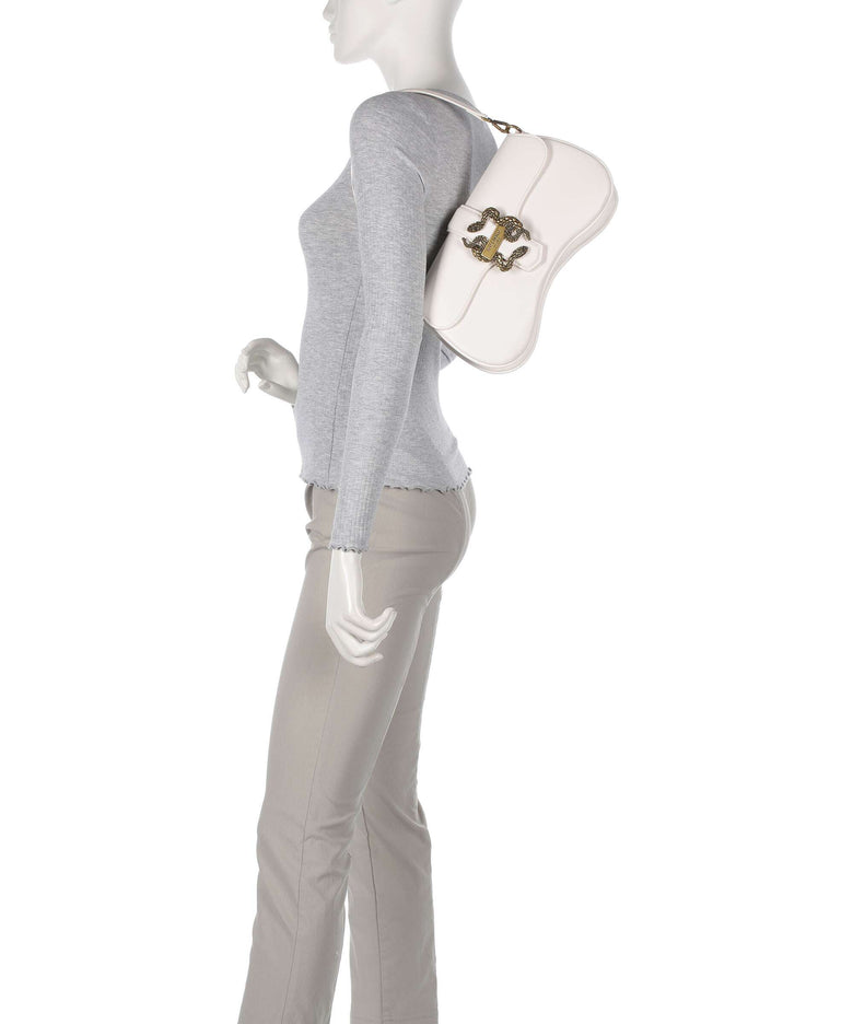Just Cavalli Iconic Snakes Shoulder bag white