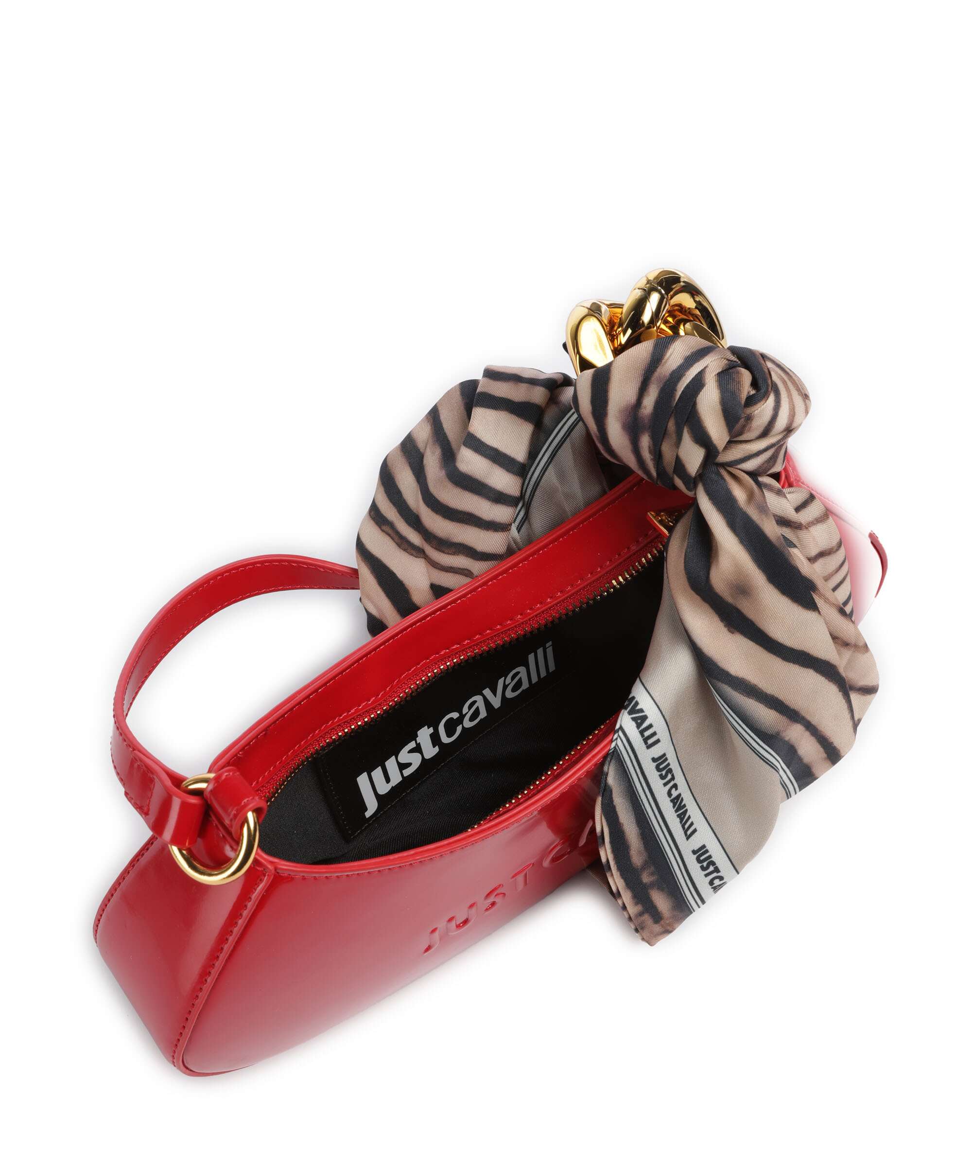 Just Cavalli Chain Foulard Shoulder bag barbados cherry 