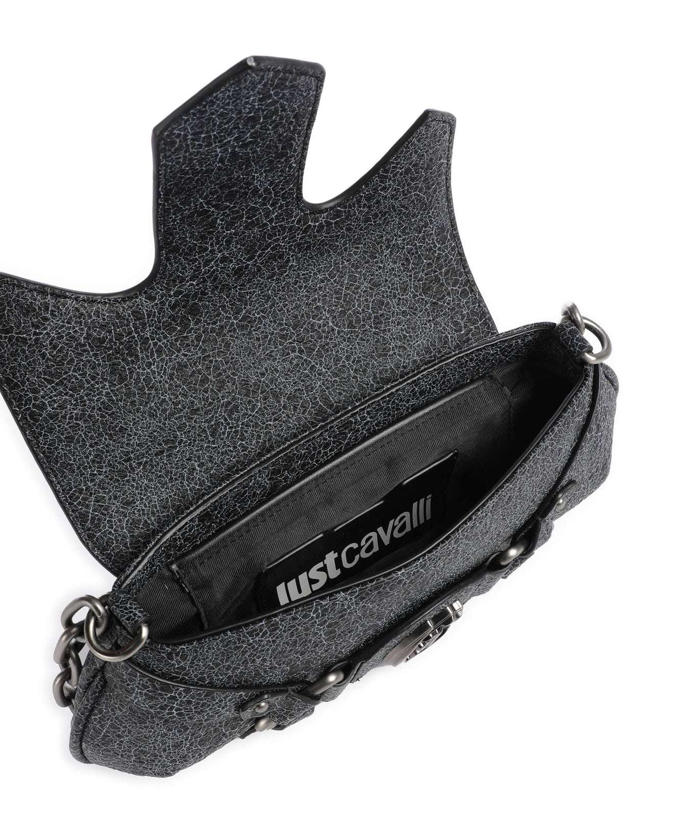 Just Cavalli Crossed Laces Shoulder bag black