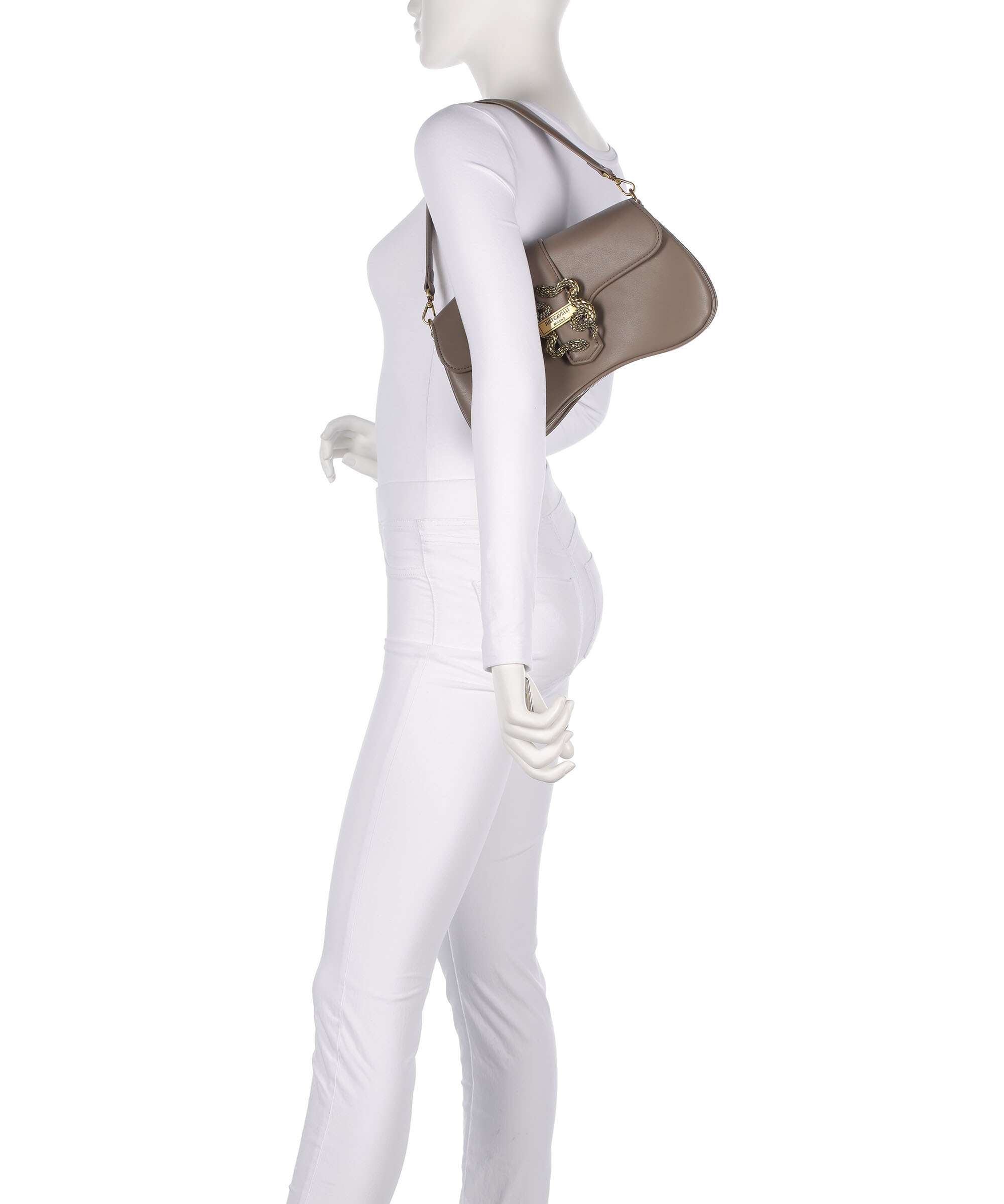 Just Cavalli Iconic Snakes Shoulder bag taupe