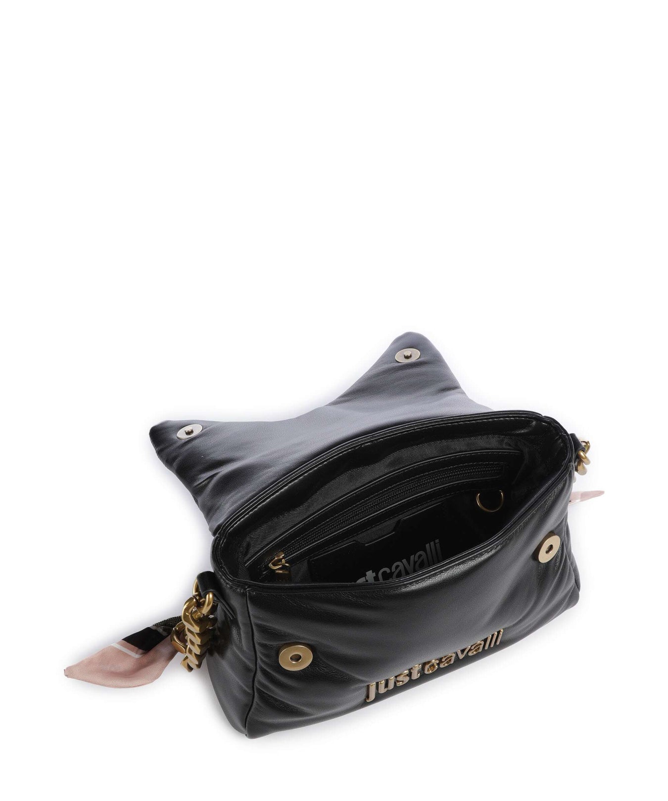 Just Cavalli Puffy Foulard Shoulder bag black