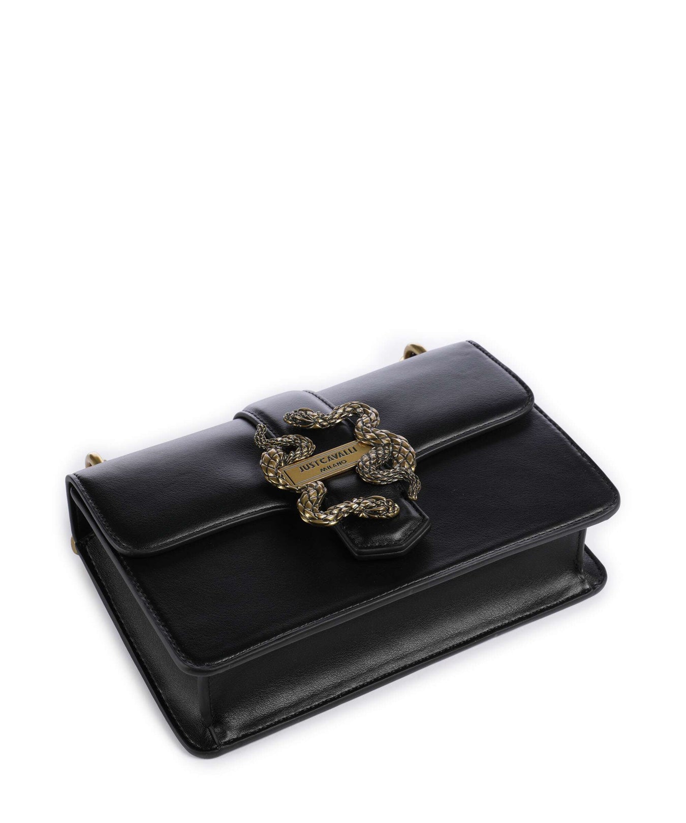 Just Cavalli Iconic Snakes Shoulder bag black