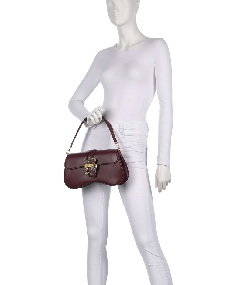 Just Cavalli Iconic Snakes Shoulder bag cordovan