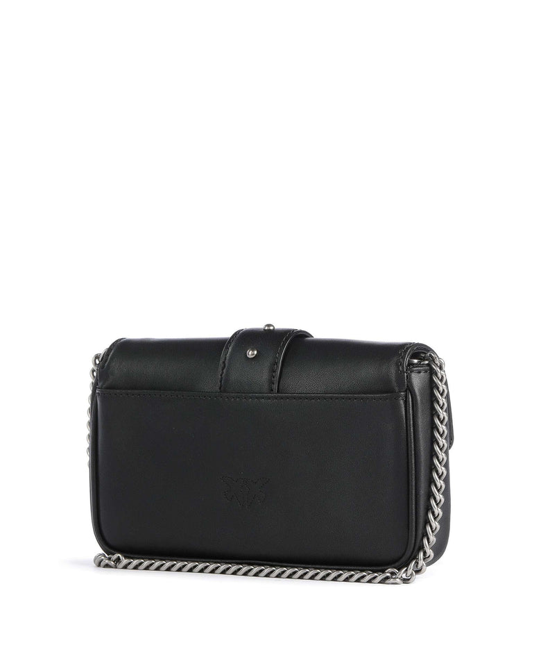 Pinko Love One Pocket Crossbody bag nero/old silver