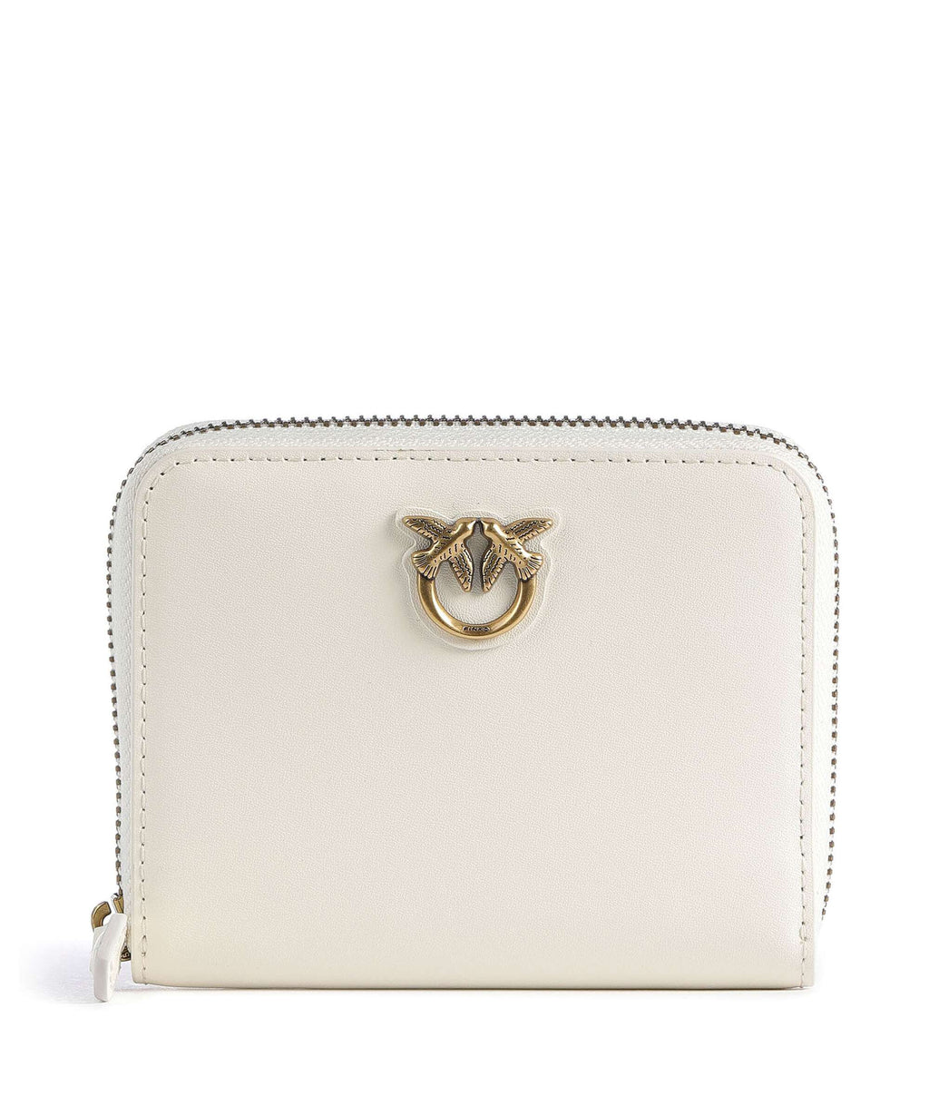 Pinko Taylor Wallet bianco seta/antique gold