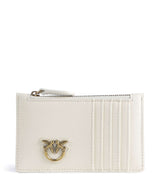 Pinko Airone Creditcardhouder bianco seta/antique gold