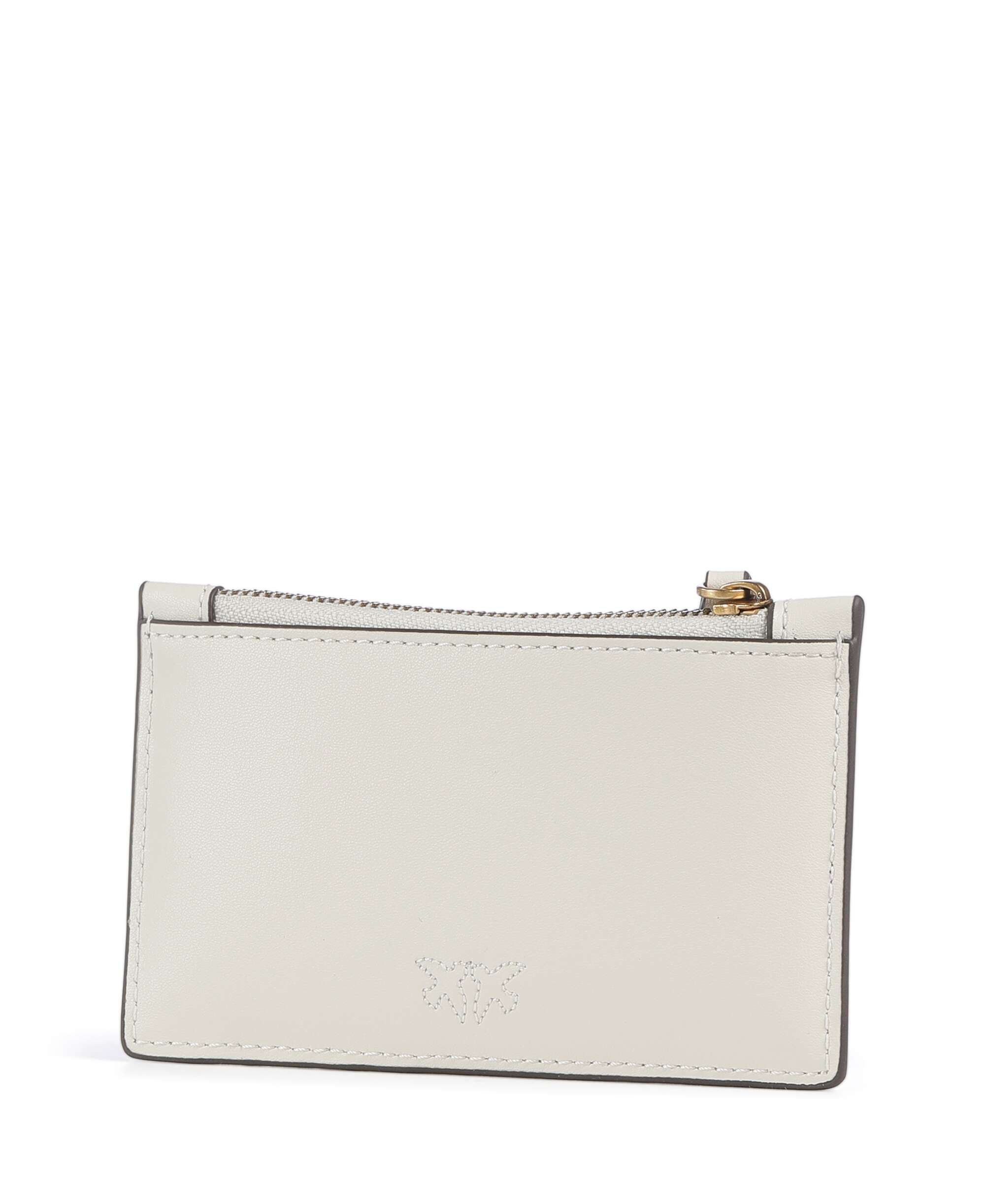 Pinko Airone Credit card holder bianco seta/antique gold