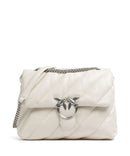 Pinko Love Puff Big Schoudertas bianco seta/old silver
