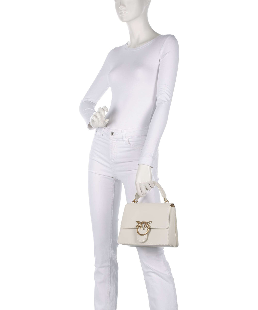 Pinko Love One Classic Handbag bianco seta/antique gold