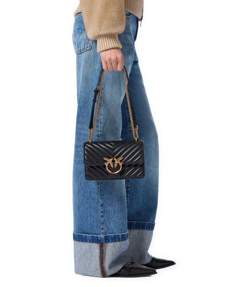 Pinko Love One Mini Shoulder bag nero/antique gold