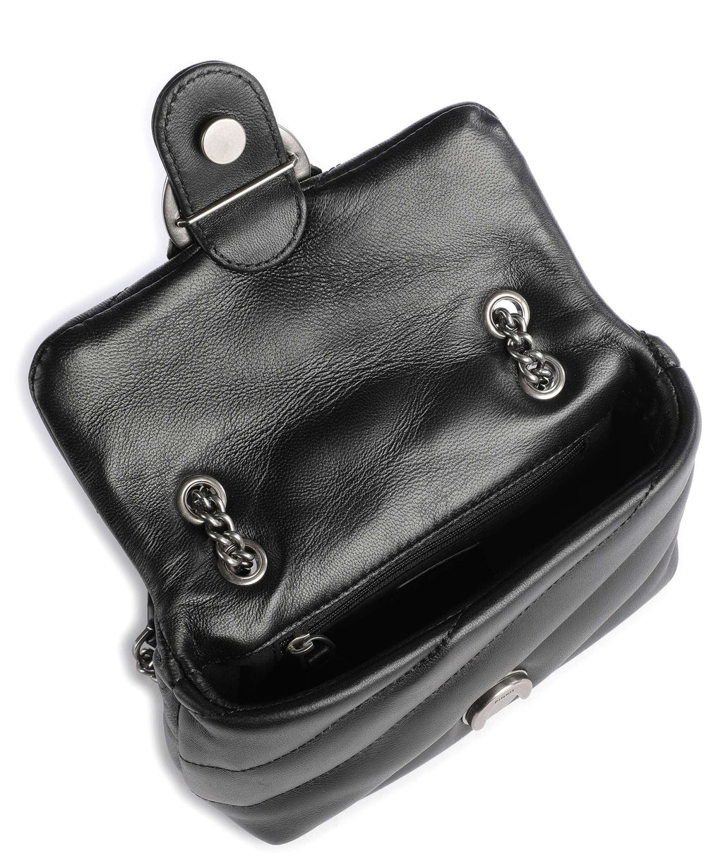 Pinko Love Puff Baby Shoulder bag nero/old silver