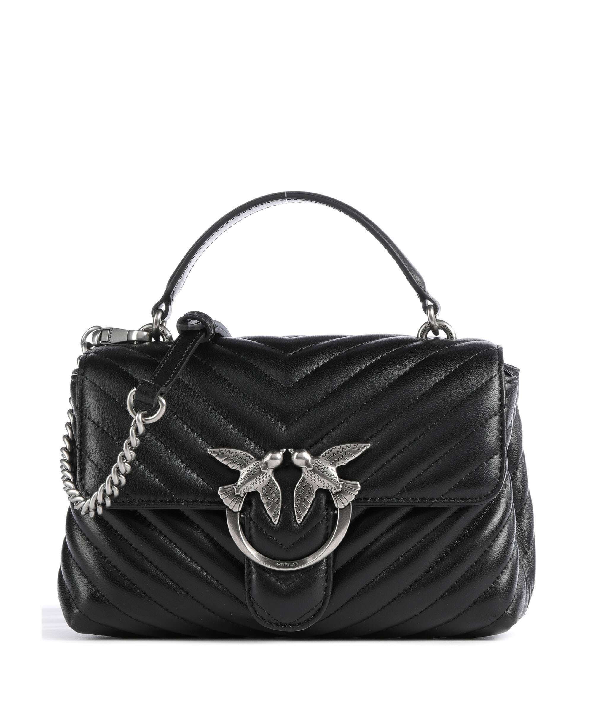 Pinko Love Lady Puff Mini Handbag nero/old silver
