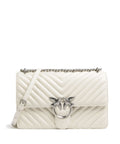 Pinko Love One Classic Shoulder bag bianco seta/old silver