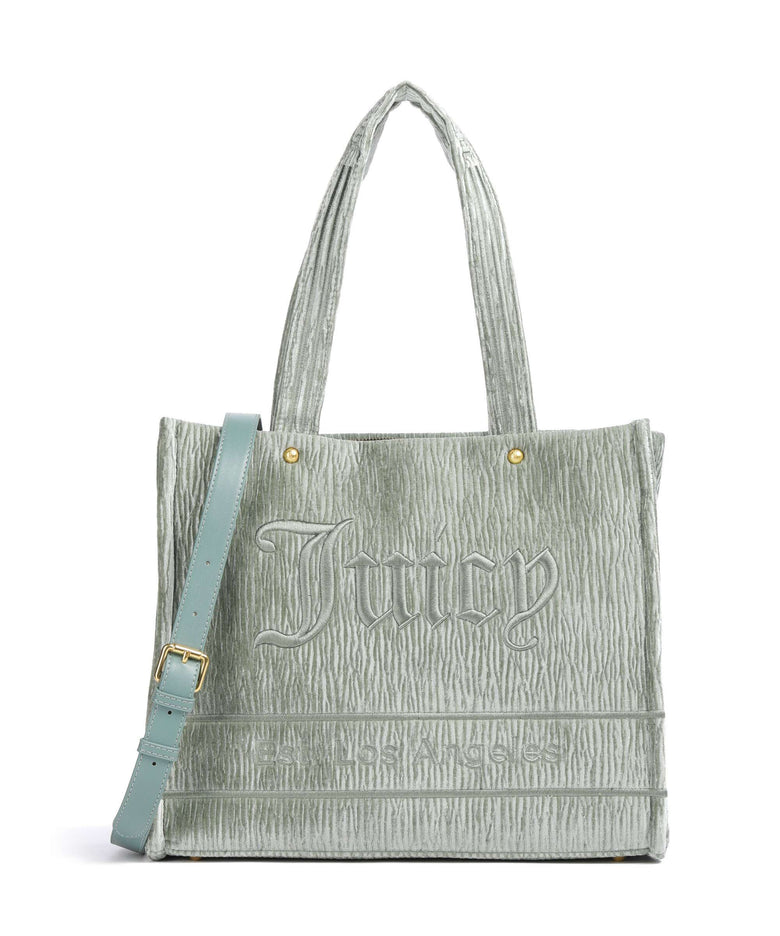 Juicy Couture Iris Crinkled Velvet L Tote bag chinois green