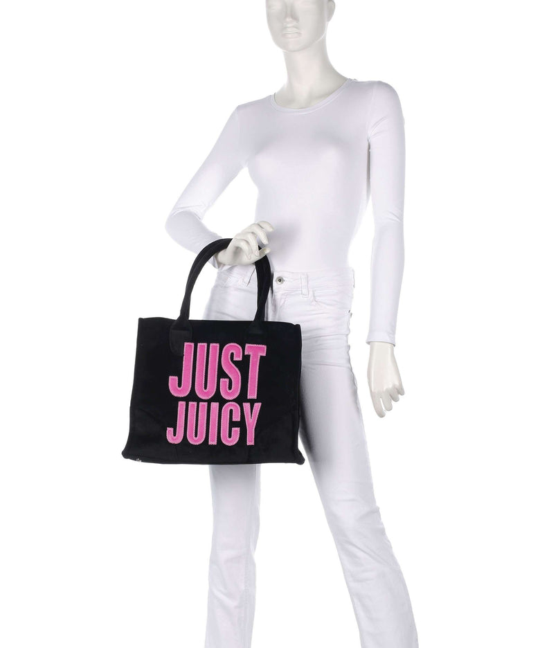 Juicy Couture Iris Patch Velvet L Tote bag black