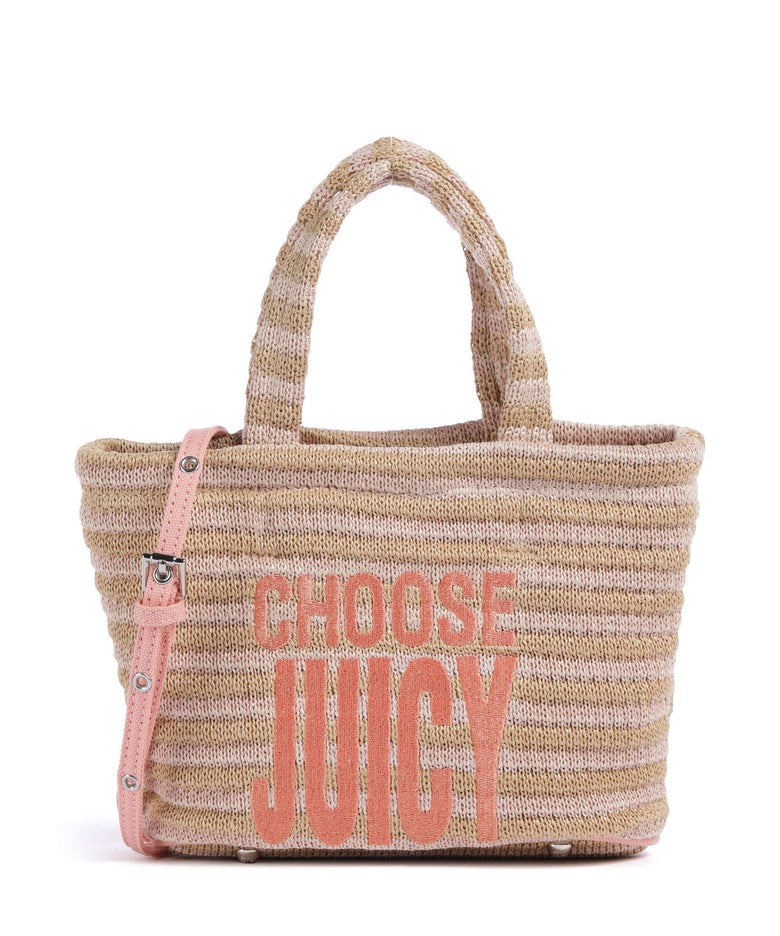 Juicy Couture Nora Straw S Handbag peach pink