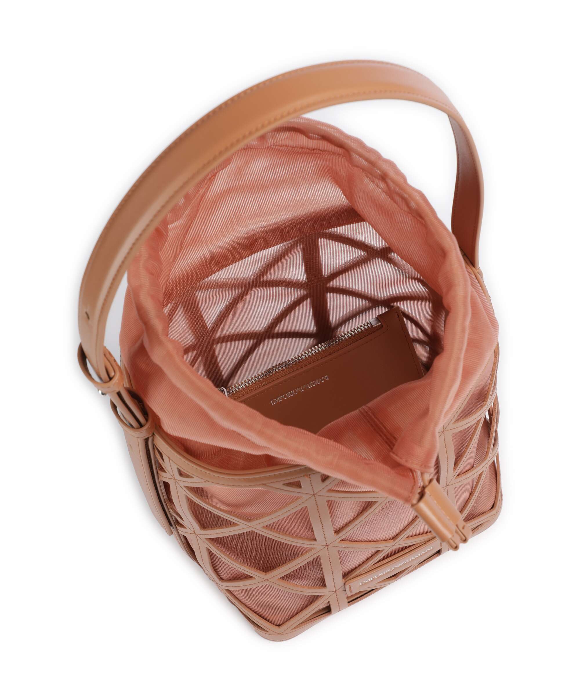 Emporio Armani Deva M Bucket bag terracotta