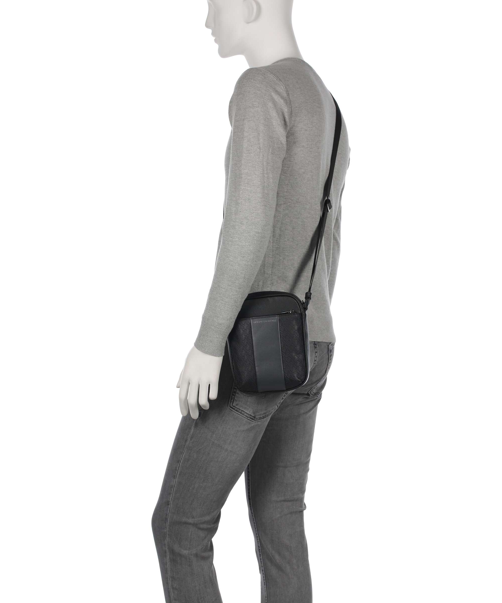 Armani Exchange William Crossbody bag black/forged iron