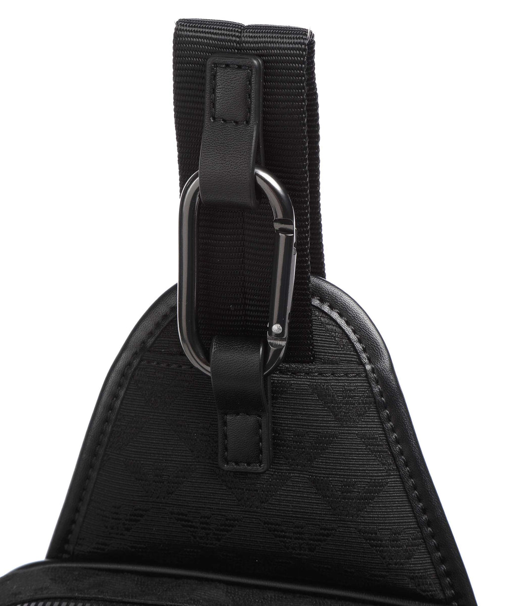 Emporio Armani Omnia Jacquard Sling bag black
