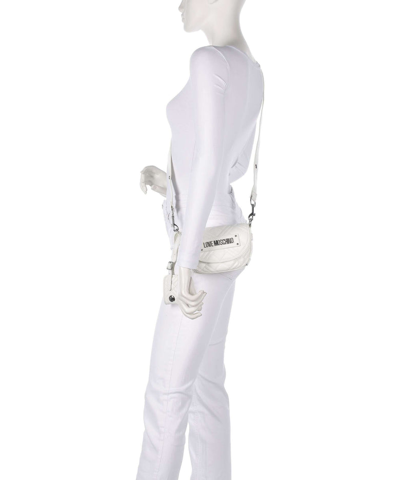 Love Moschino Quilted Crossbody bag bianco