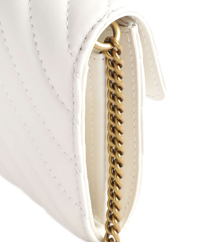 Pinko Love One Wallet bianco seta/antique gold