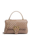 Pinko Love Lady Puff Classic Handtas biscotto zenzero/antique gold