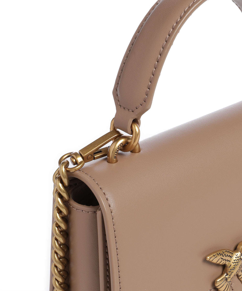 Pinko Love One Mini Crossbody bag biscotto zenzero/antique gold