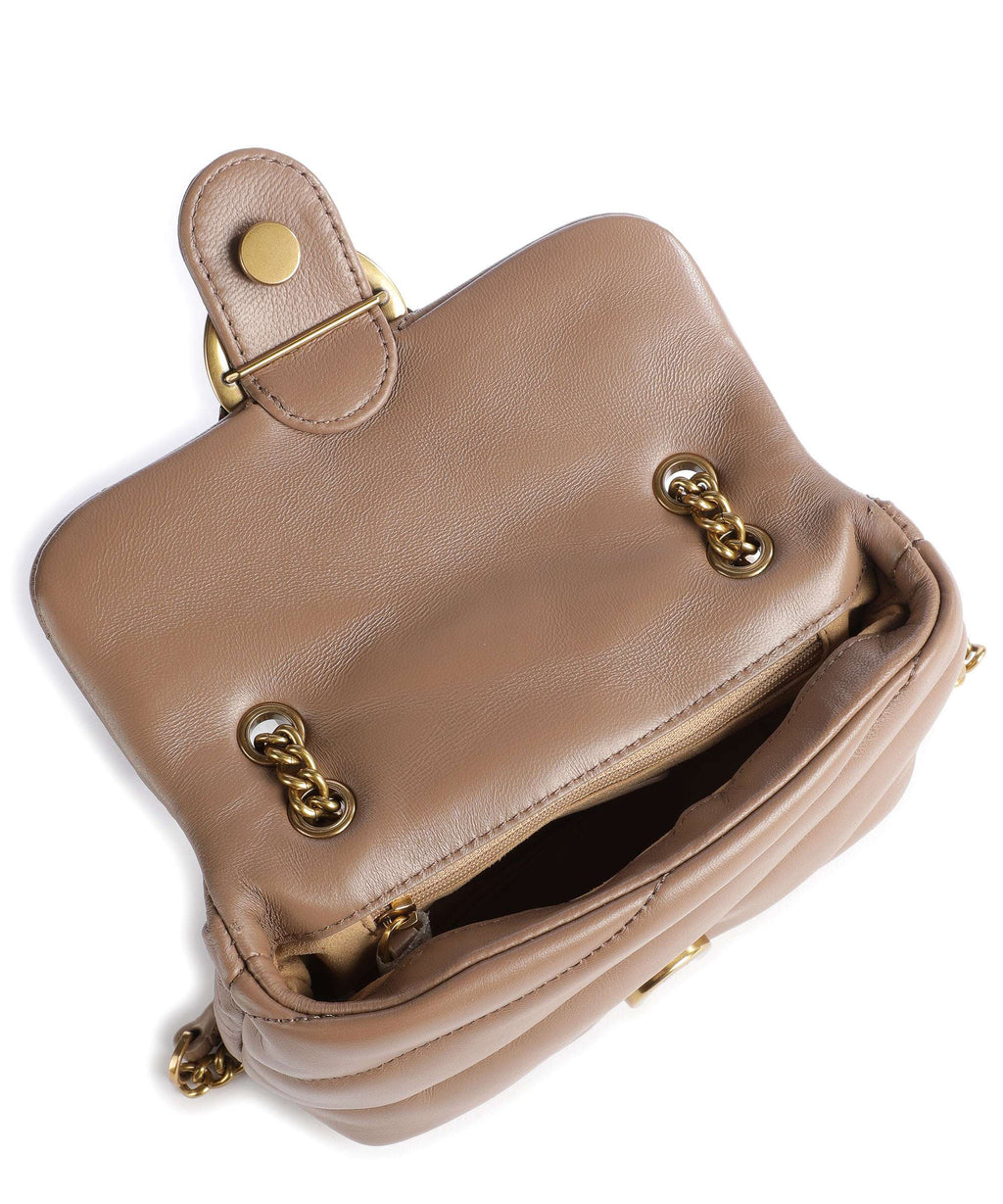 Pinko Love Puff Baby Shoulder bag biscotto zenzero/antique gold