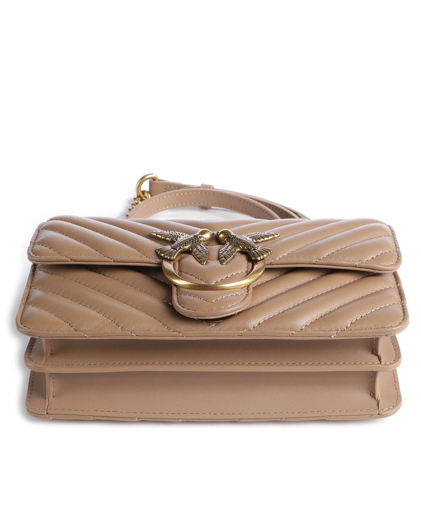 Pinko Love One Mini Shoulder bag biscotto zenzero/antique gold