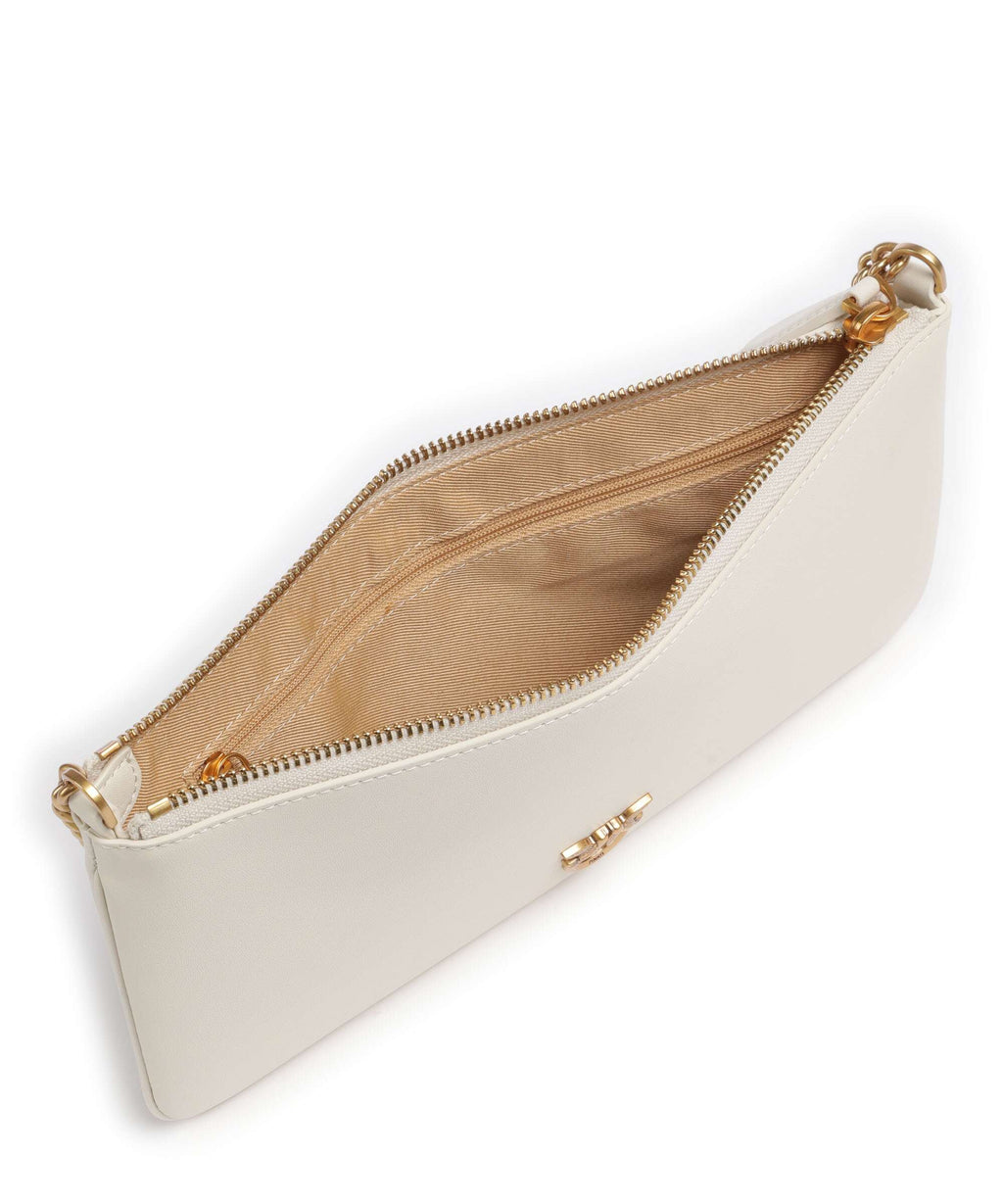 Pinko Flat Horizontal Shoulder bag bianco seta/antique gold