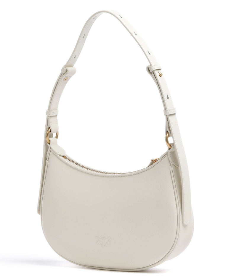 Pinko Half Moon Mini Shoulder bag bianco seta/antique gold