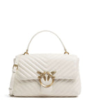Pinko Love Lady Puff Classic Handtas bianco seta/antique gold