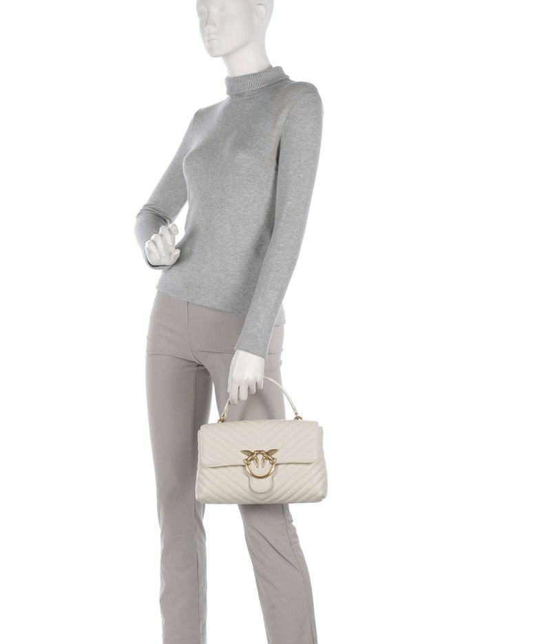 Pinko Love Lady Puff Classic Handbag bianco seta/antique gold
