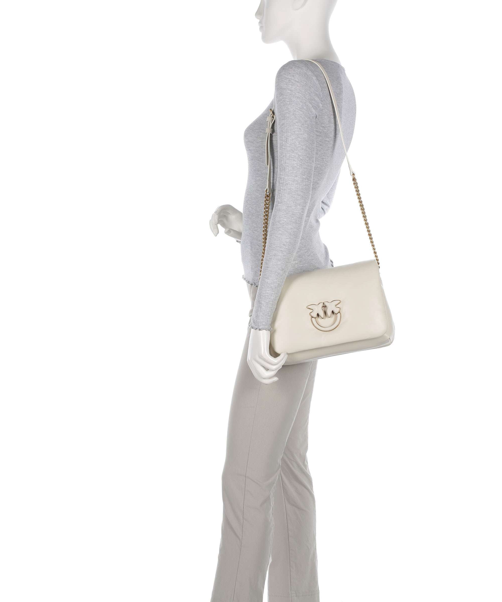 Pinko Love Click Puff Classic Crossbody bag bianco/block color