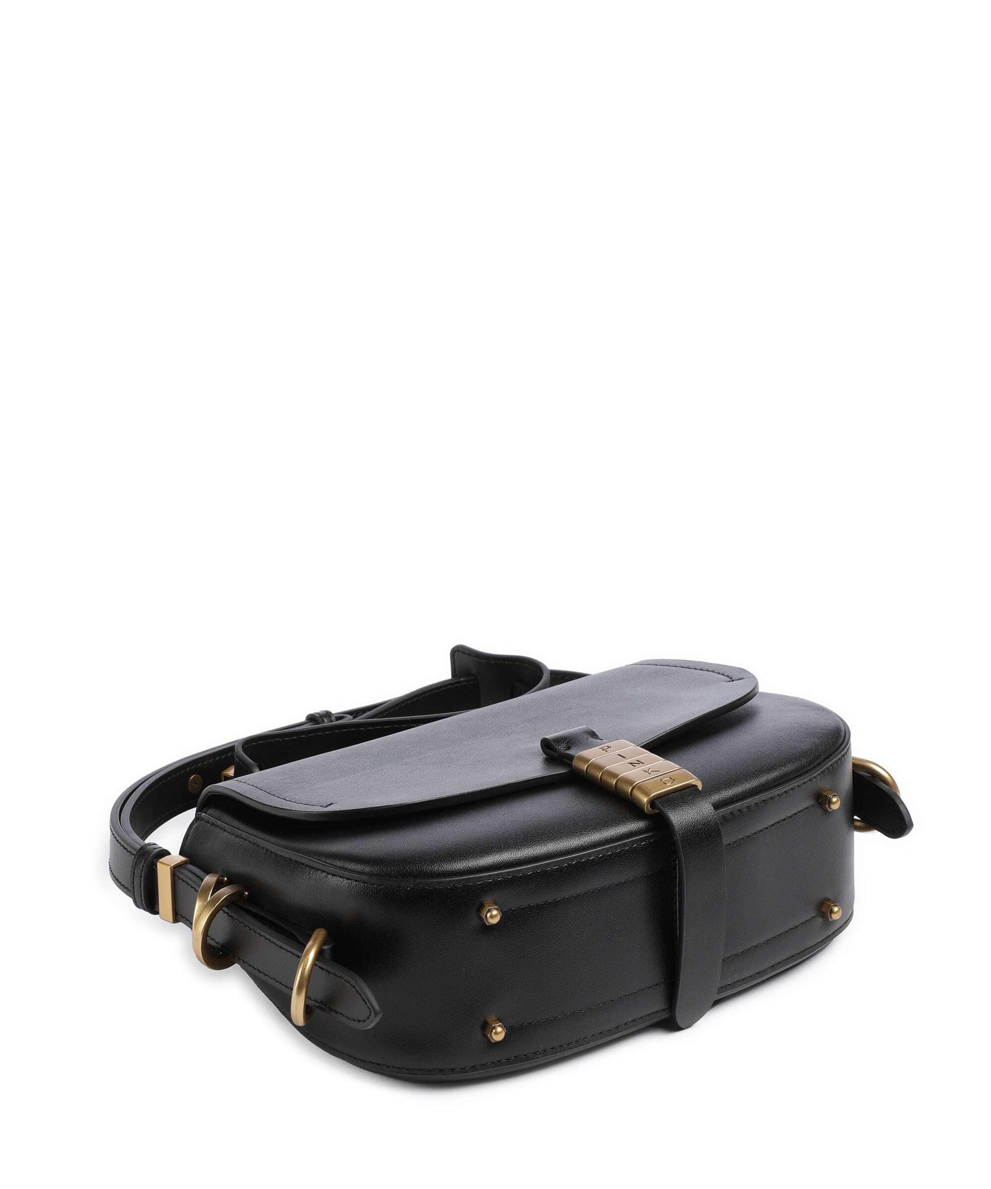 Pinko Saddle Mini Crossbody bag nero/antique gold