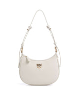 Pinko Half Moon Baby Schoudertas bianco seta/antique gold