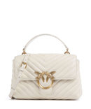 Pinko Love Lady Puff Mini Handtas bianco seta/antique gold