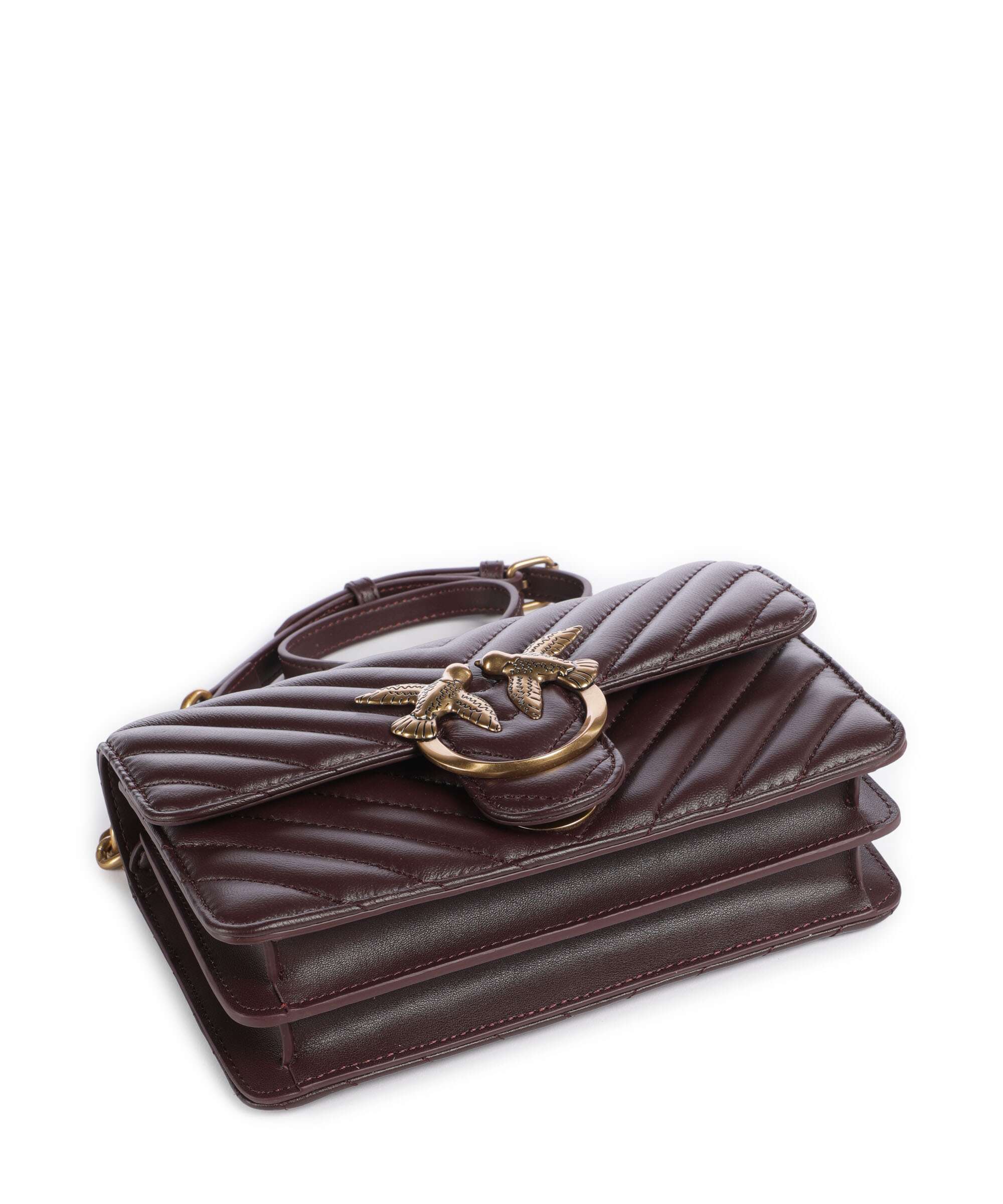 Pinko Love One Mini Shoulder bag uva di catawba/antique gold